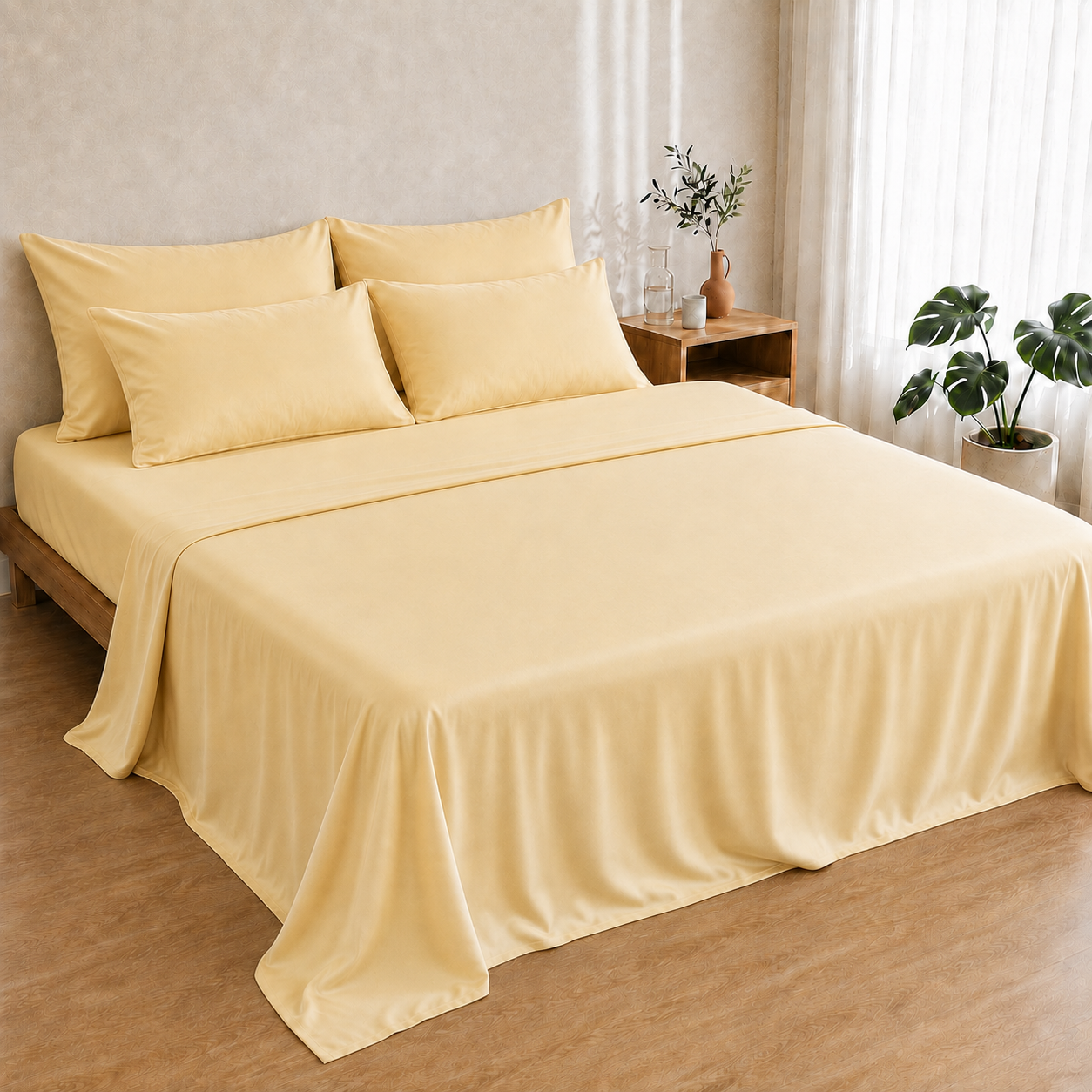 Bamboo 4PC Set — Buttercream