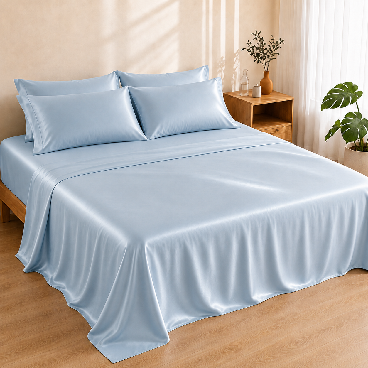 Bamboo 4PC Set — Soft Sky Blue