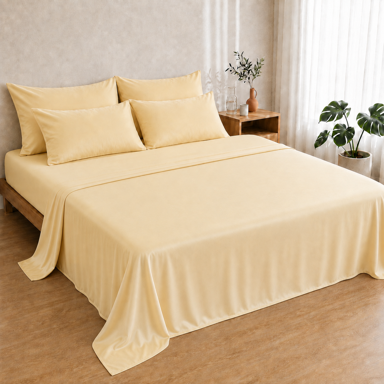 Bamboo Flat Sheet — Buttercream