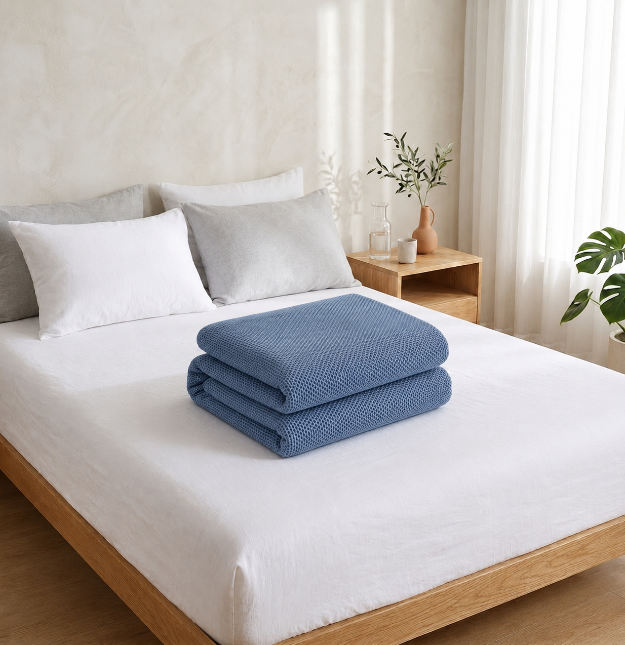 Cotton Soft Waffle Blanket