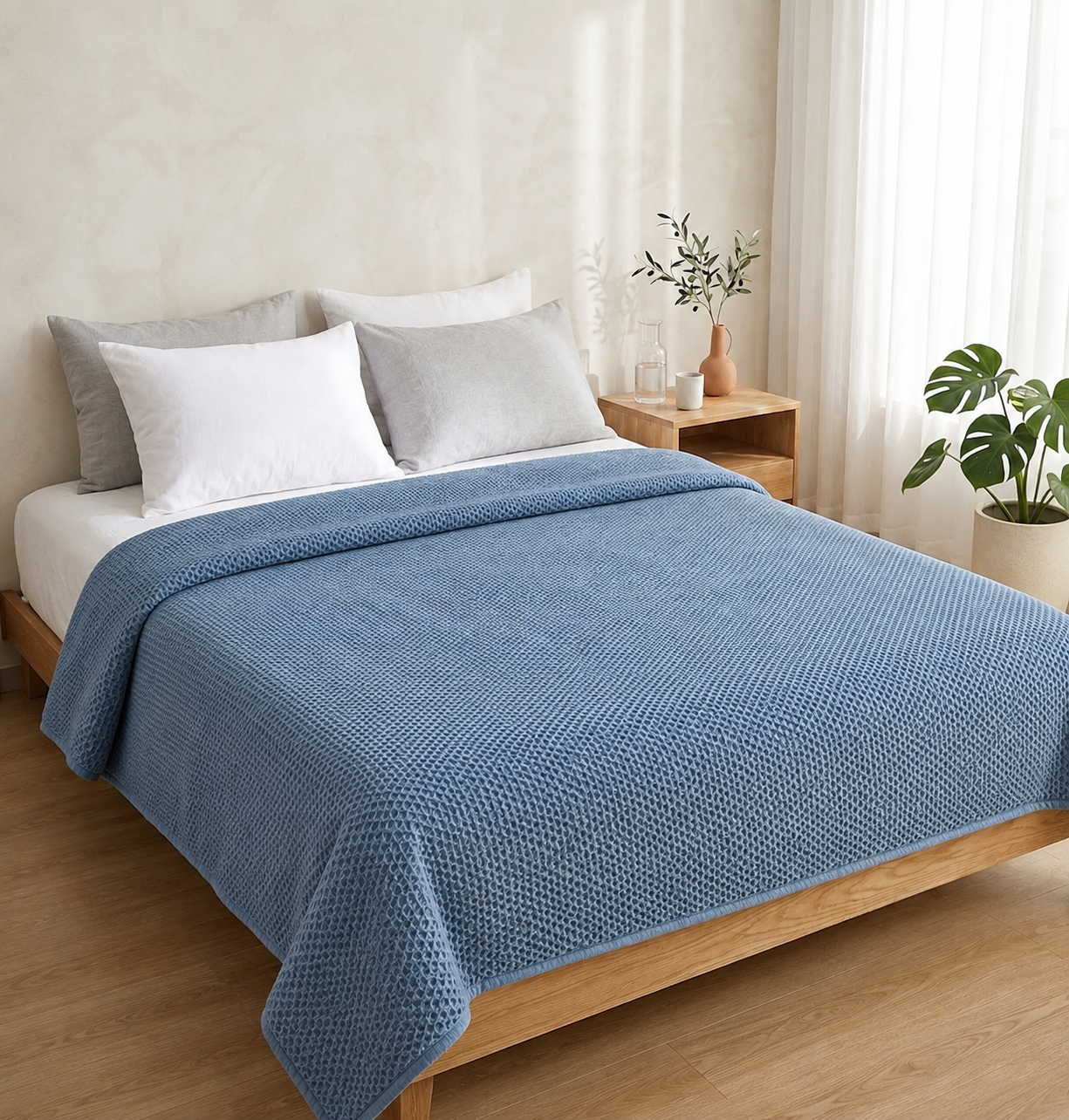 Cotton Soft Waffle Blanket