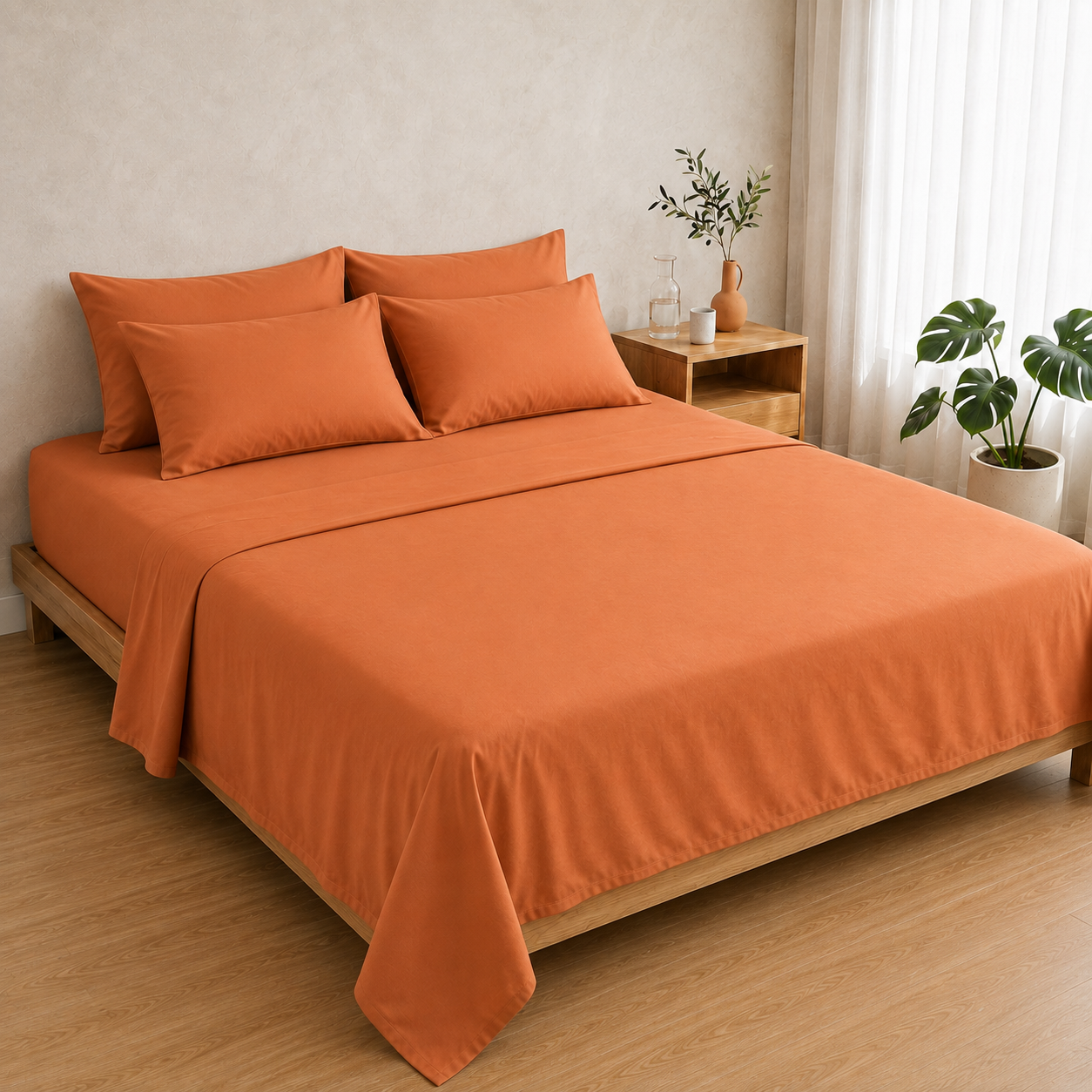 Egyptian Cotton 4PC Set — Sweet Potato