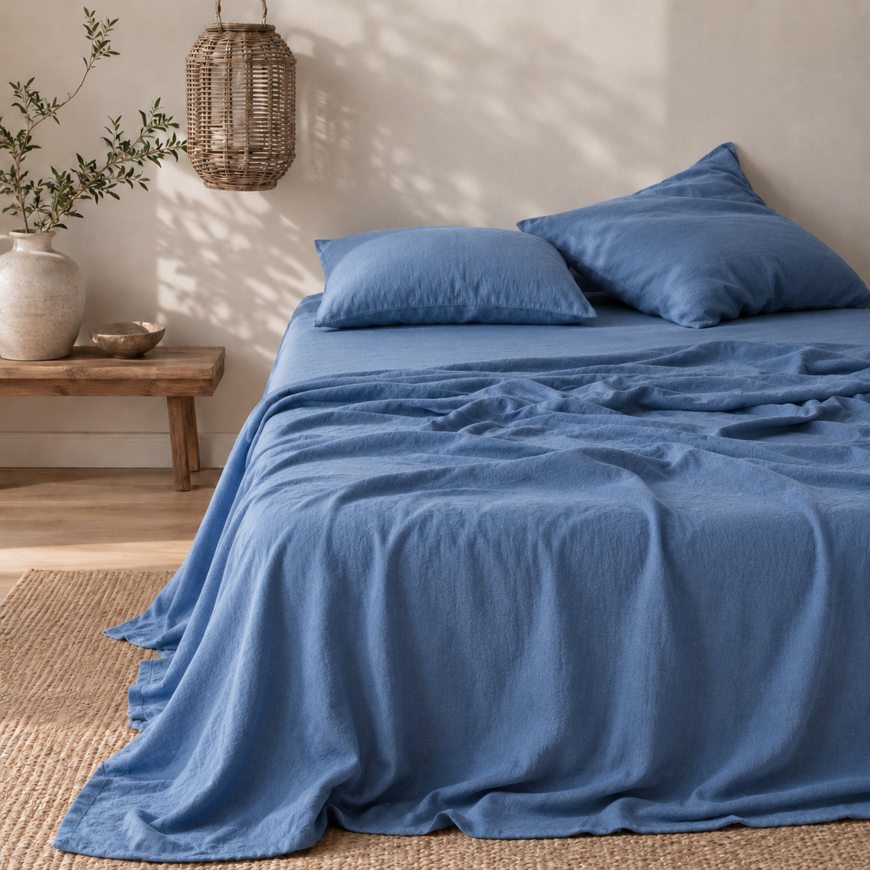 French Linen 3Pc - Coastal Blue