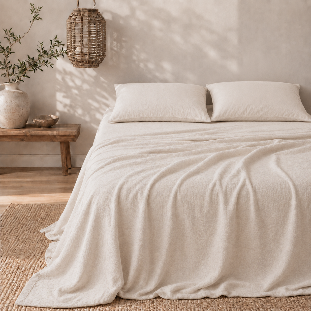 French Linen 4Pc - Almond Cream