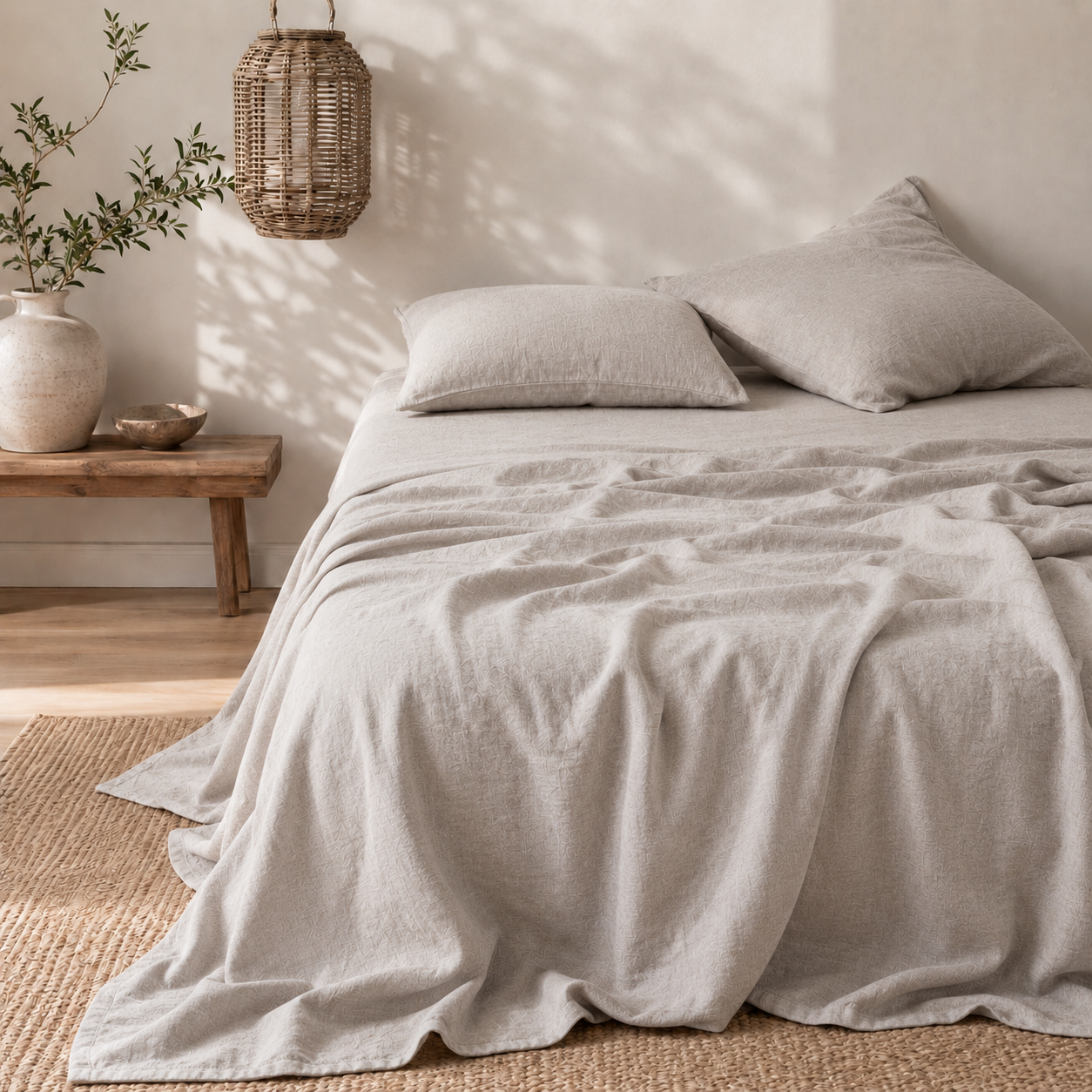 French Linen Flat Sheet - Natural Linen