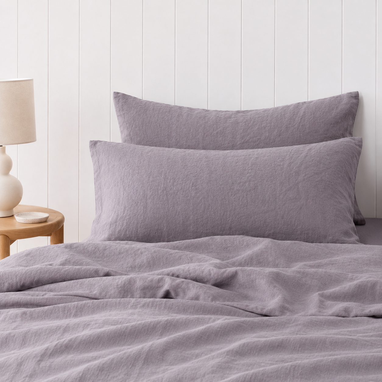 French Linen Pillowcase — Heirloom Mauve