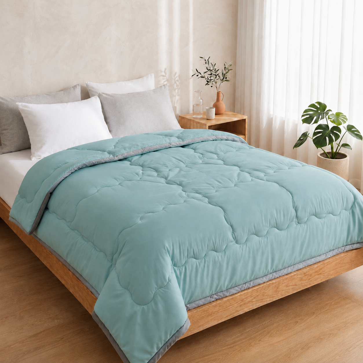Japanese Summer Quilt - Sea Sage