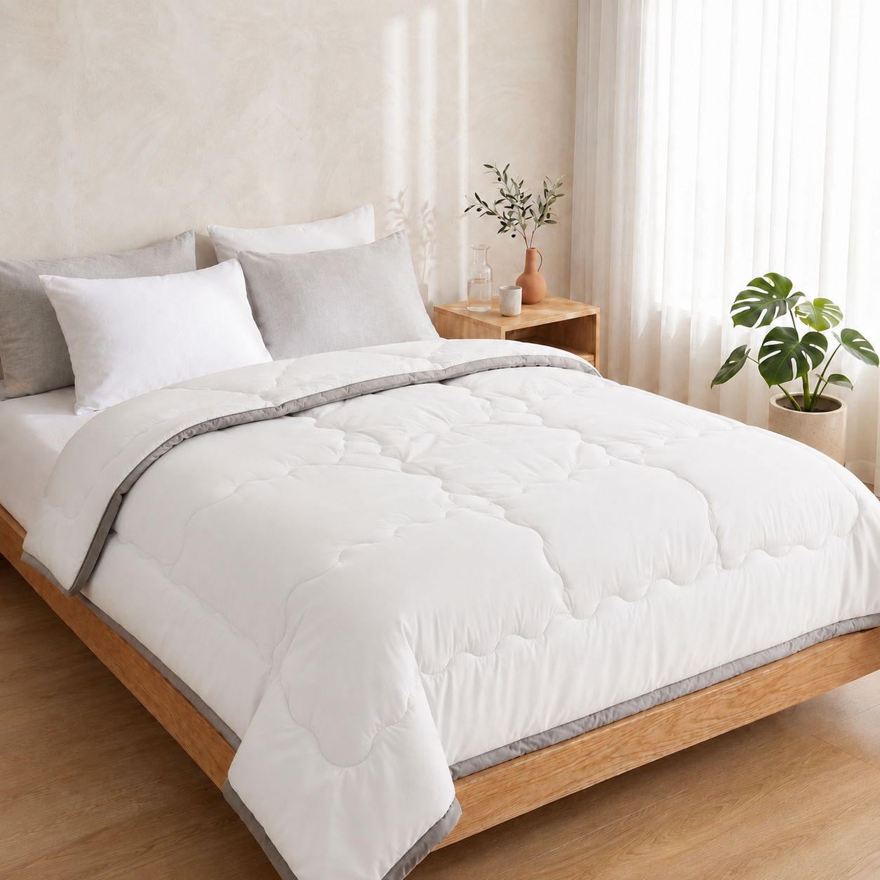 Japanese Summer Quilt - Soft White