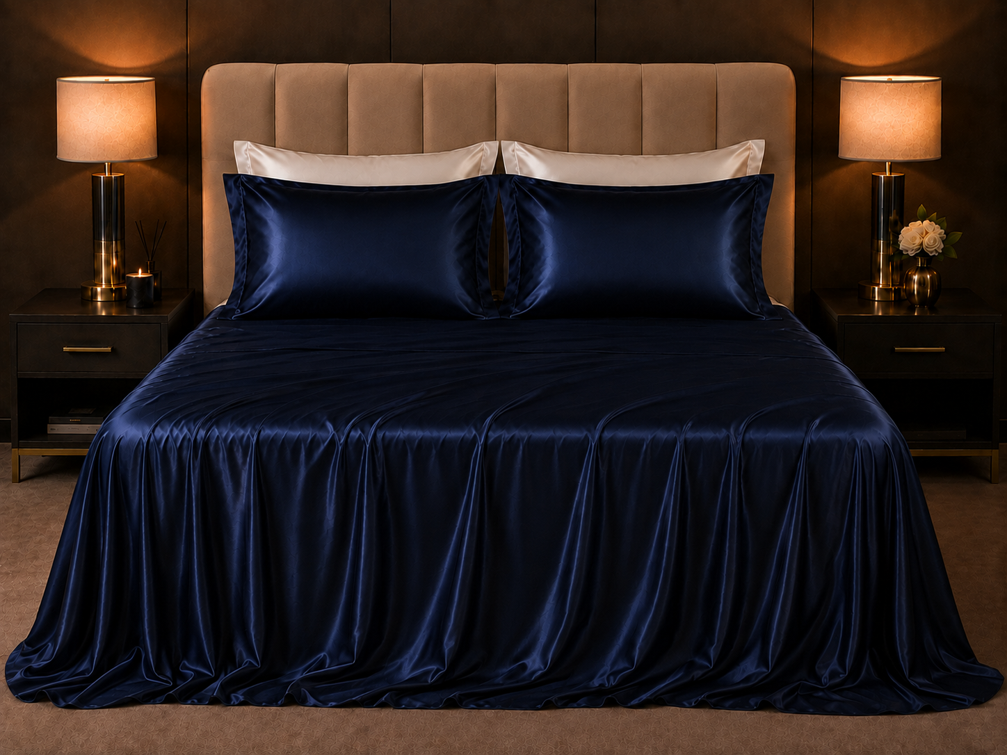 Mulberry Silk 4PC Set — Sapphire