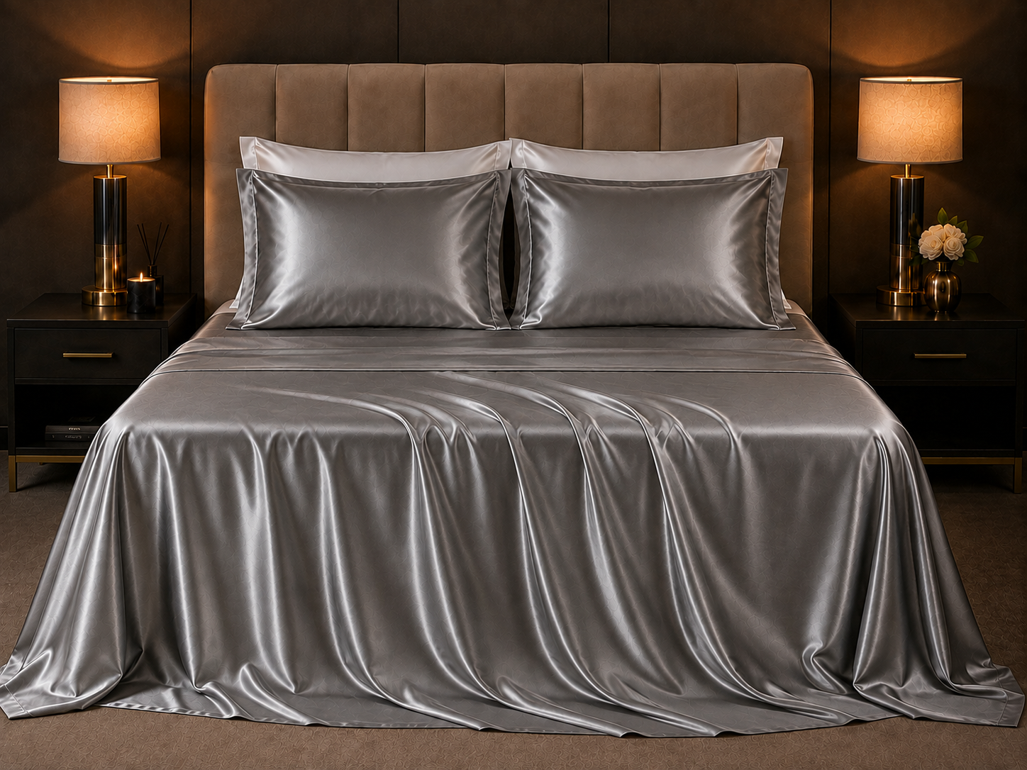 Mulberry Silk 4PC Set — Silver