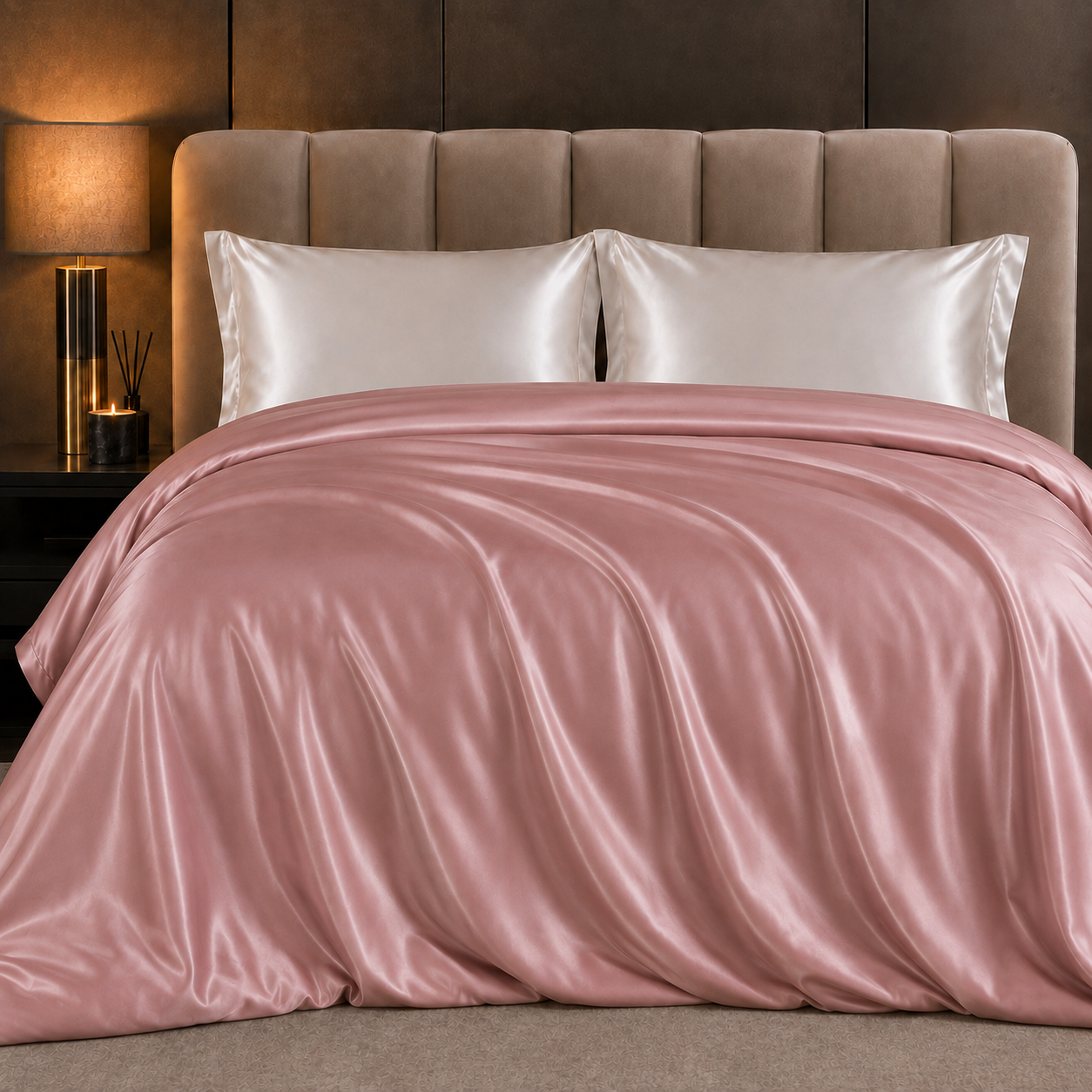 Mulberry Silk Duvet Cover — Rose Quartz