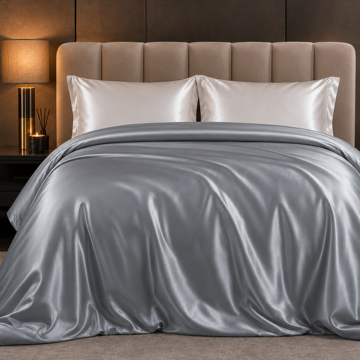 Mulberry Silk Duvet Cover — Silver