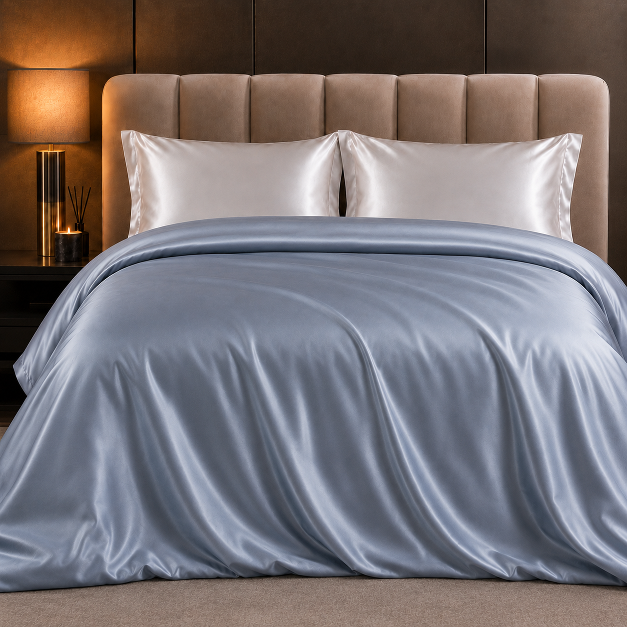 Mulberry Silk Duvet Cover — Silver Pearl