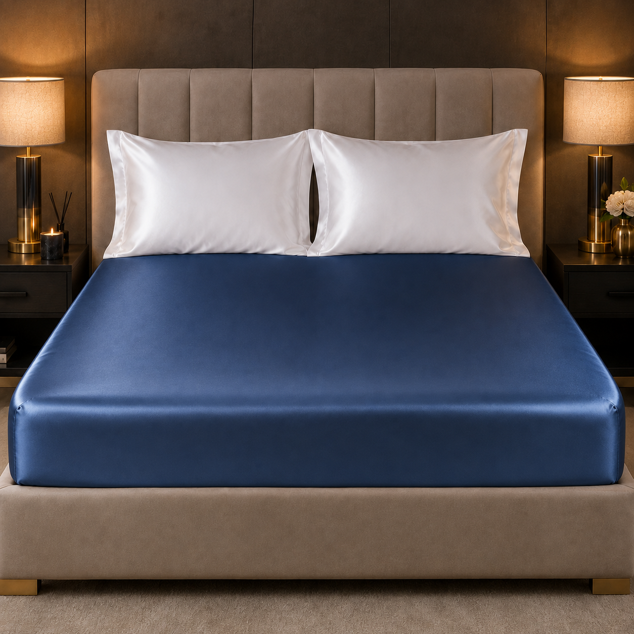 Mulberry Silk Fitted Sheet — Sapphire