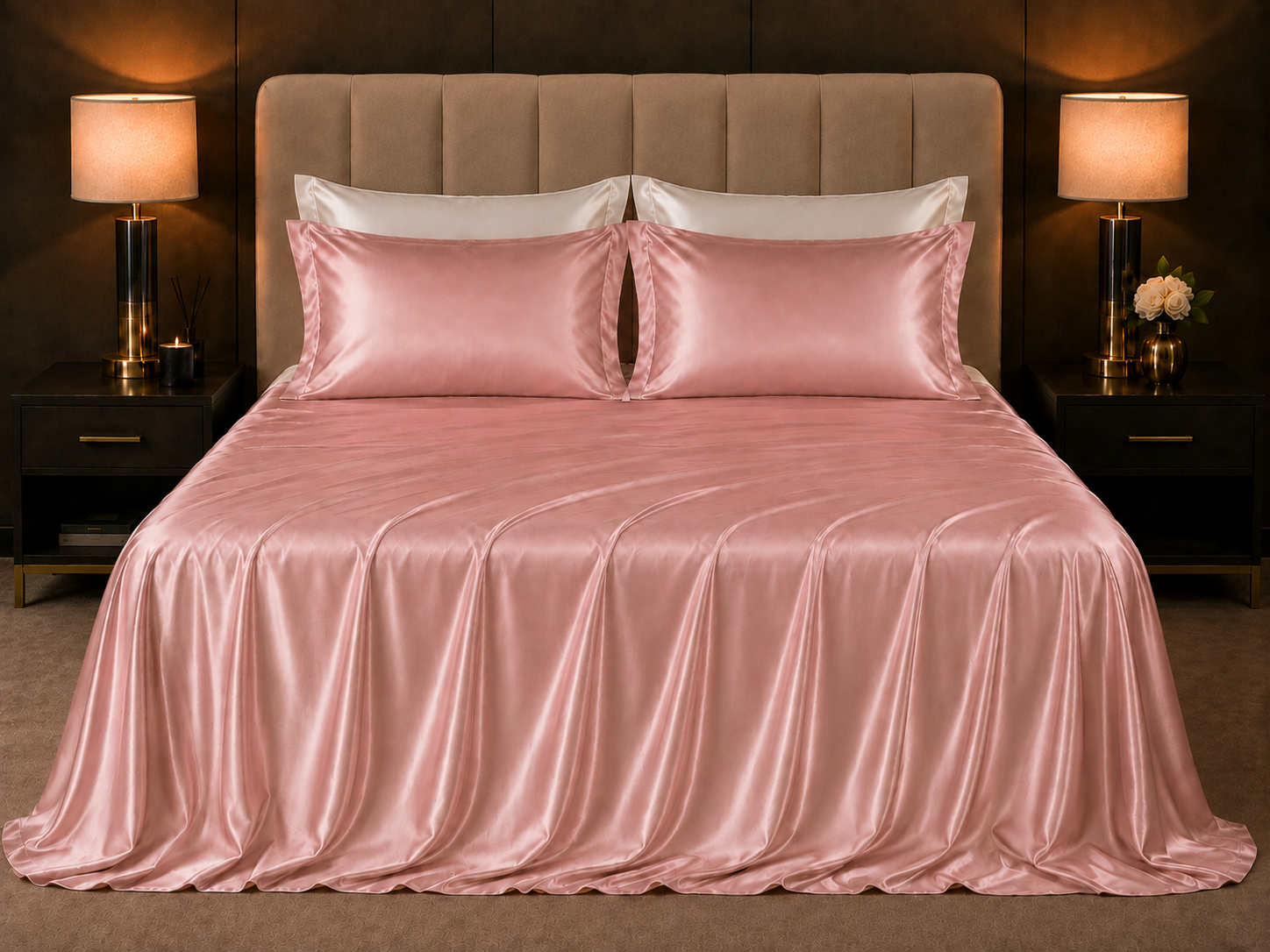 Mulberry Silk Flat Sheet — Pink Pearl