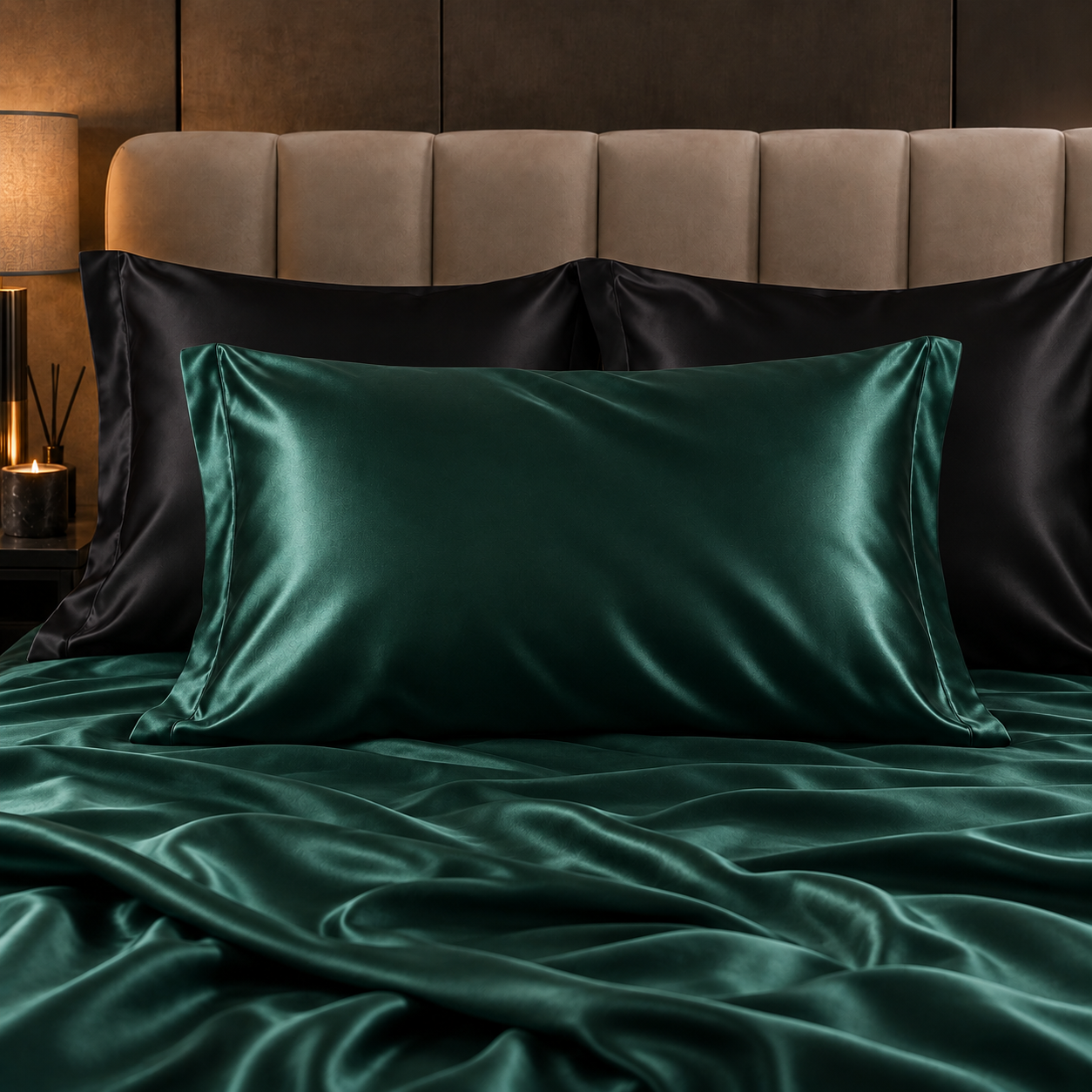Mulberry Silk Pillowcase — Emerald