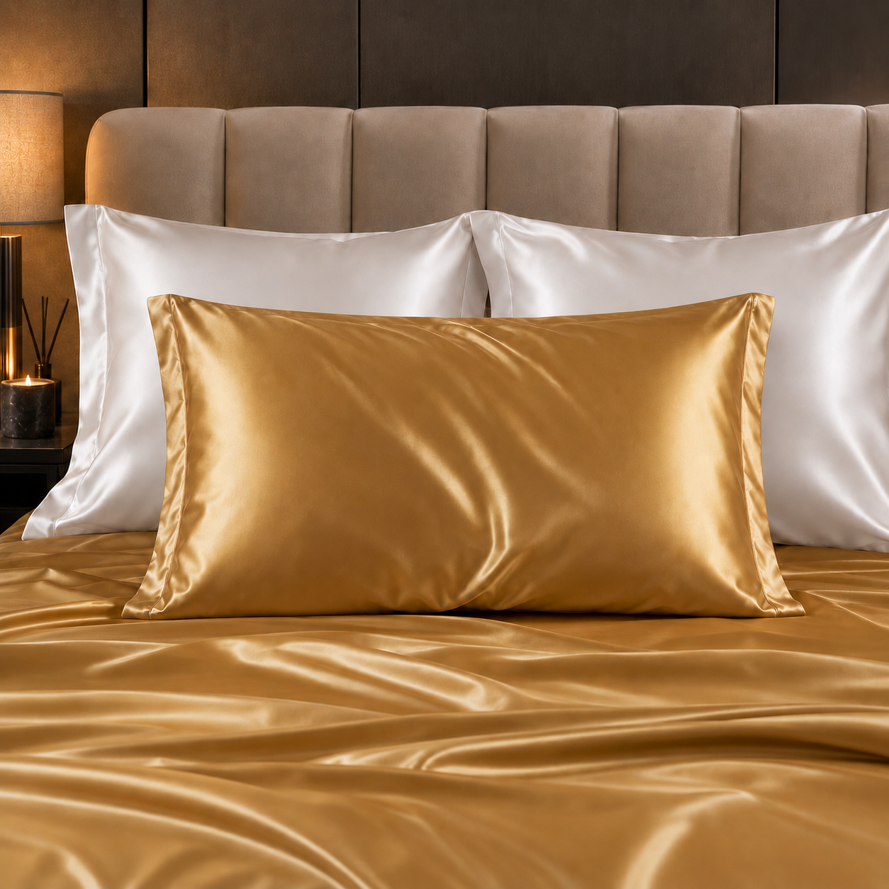 Mulberry Silk Pillowcase — Gold