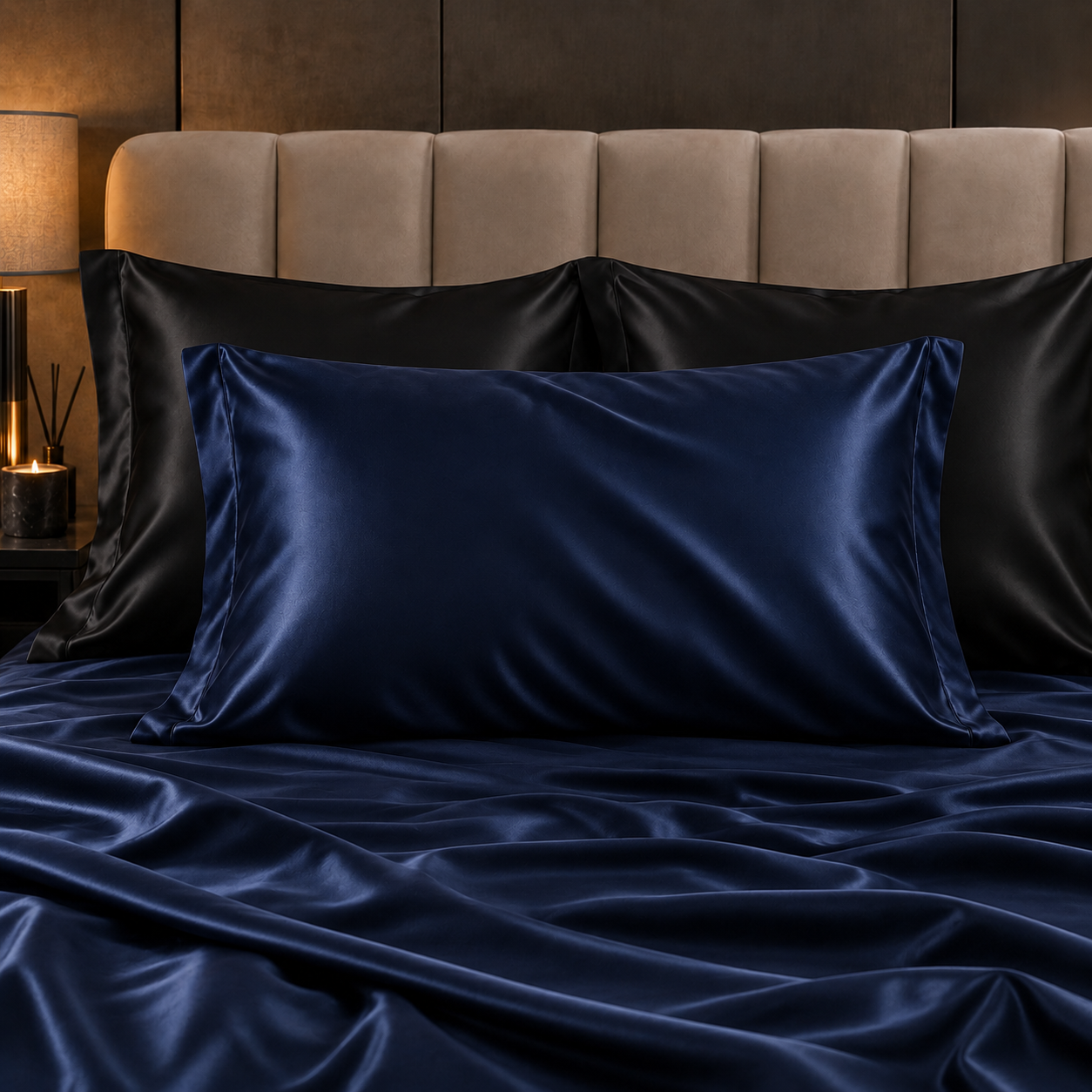 Mulberry Silk Pillowcase — Inkwell Navy