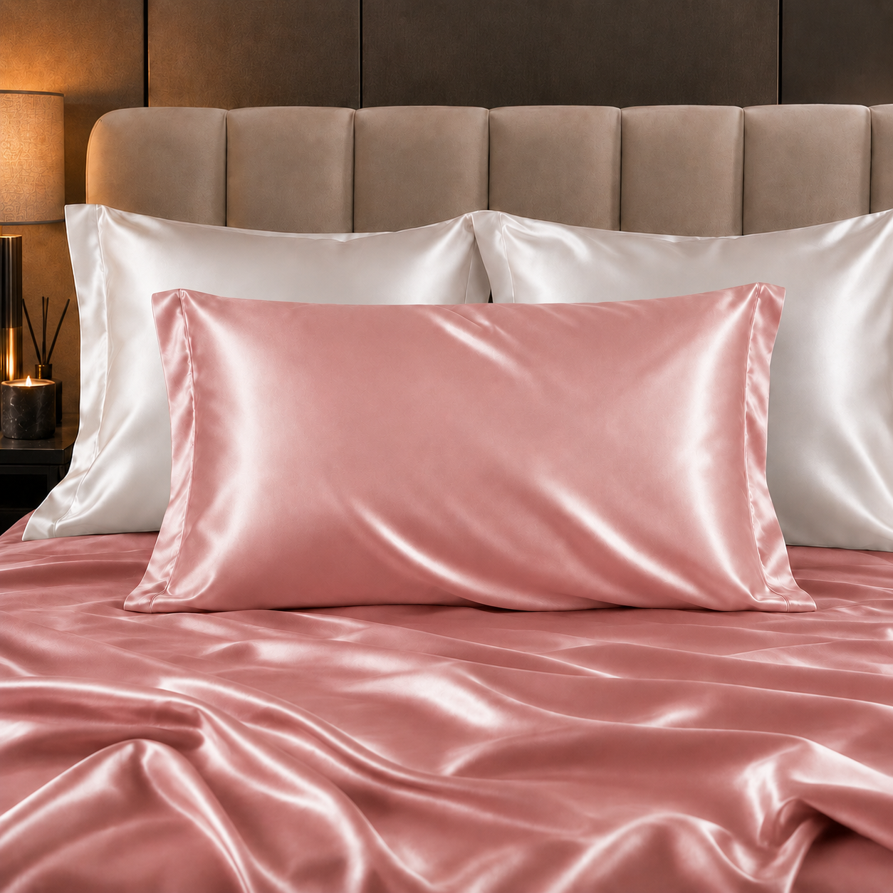 Mulberry Silk Pillowcase — Rose Quartz