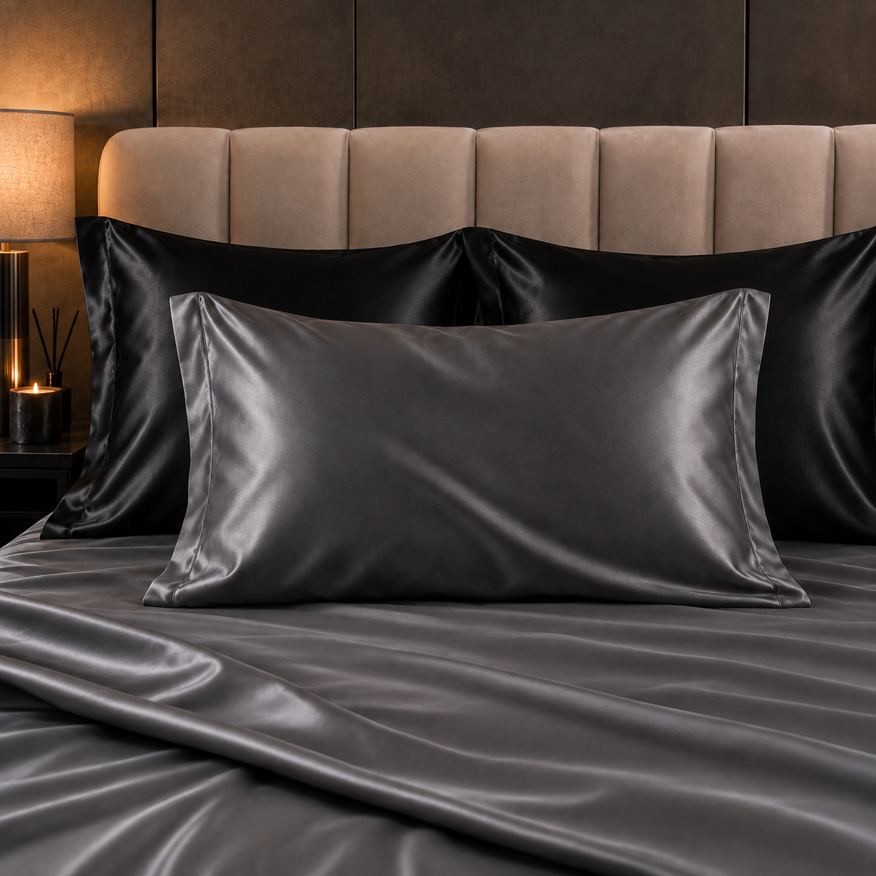 Mulberry Silk Pillowcase — Smoky Platinum